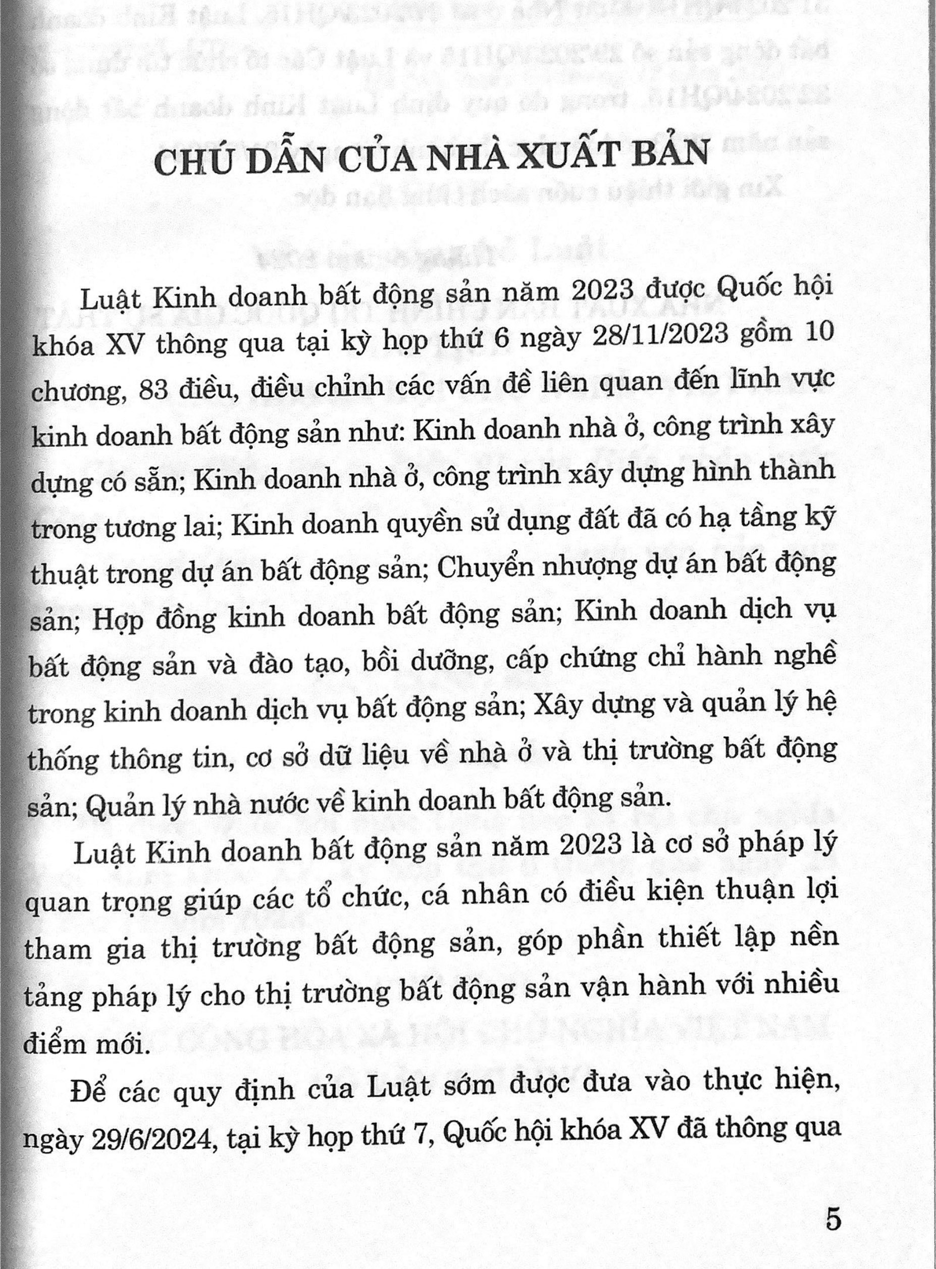 Luật Kinh Doanh Bất Động Sản (Sửa đổi, bổ sung năm 2024)