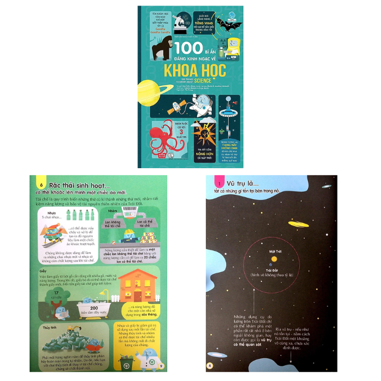 Combo 2 Cuốn Kiến Thức - Bách Khoa Cho Trẻ: Bách Khoa Tri Thức Về Khám Phá Thế Giới Cho Trẻ Em - Thiên Văn Học + 100 Bí Ẩn Đáng Kinh Ngạc Về Khoa Học (Bộ Sách Thiếu Nhi Bán Chạy Trong Tháng)