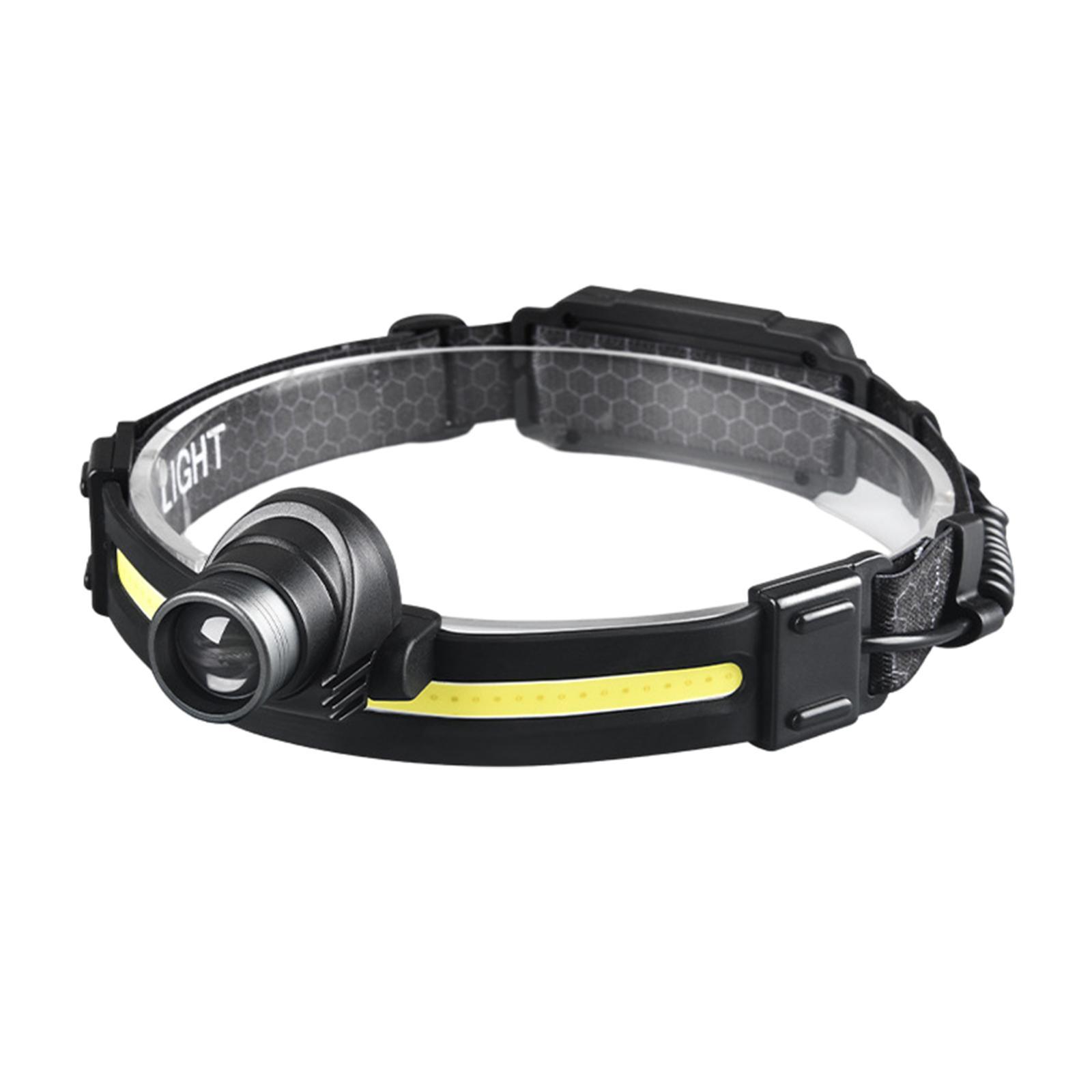 USB Rechargeable Sensor Headlight COB  Flashlight for Hiking Fishing