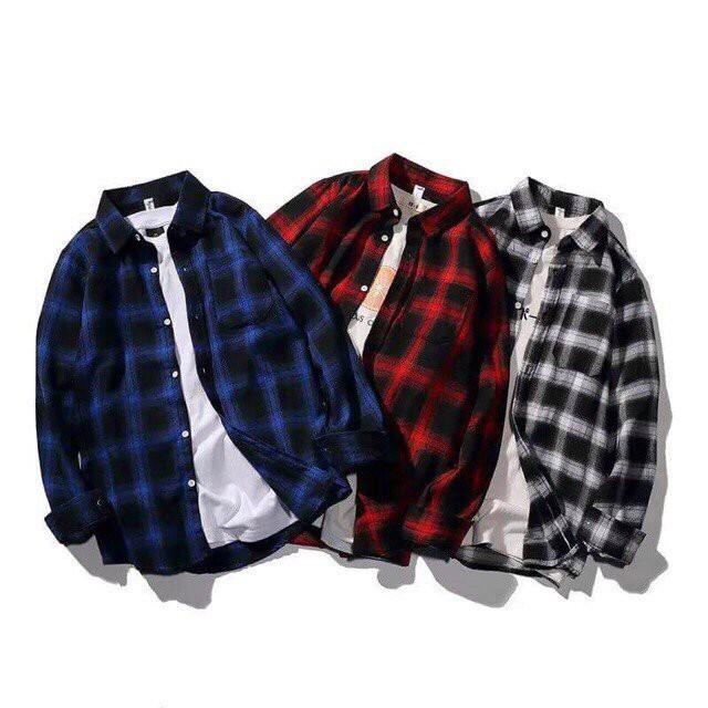 Áo Sơ Mi Flannel 3 Màu Sọc To