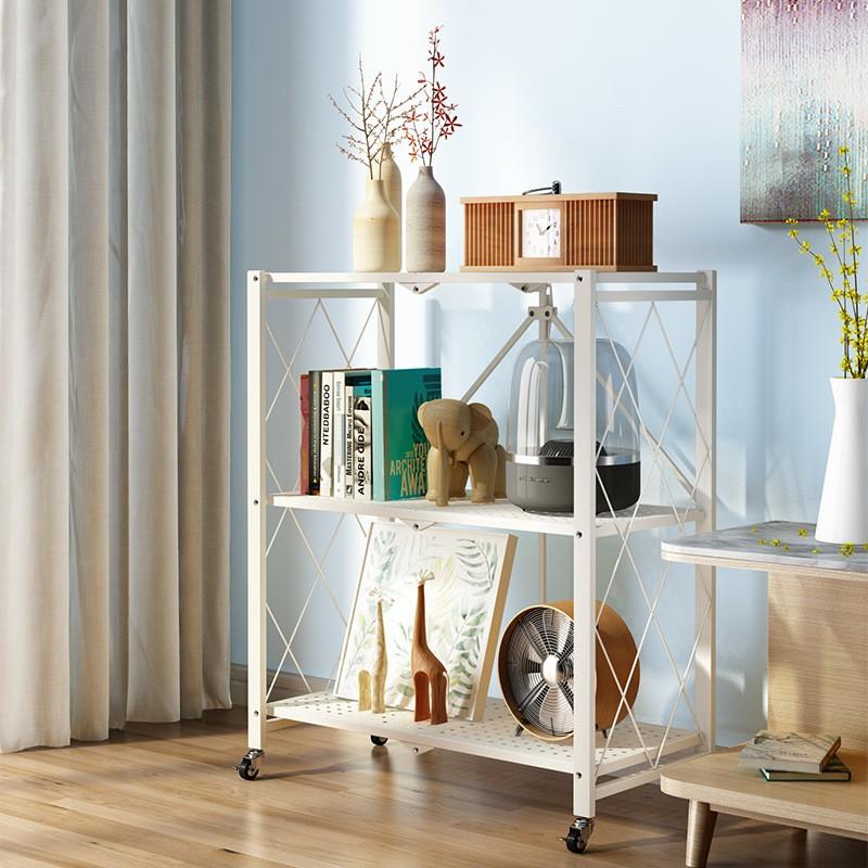 Kệ Sắt Đa Năng 4 Tầng BELLEVIE Kệ Để Đồ Nhà Bếp Gấp Gọn Có Bánh Xe Sơn Tĩnh Điện Cao Cấp