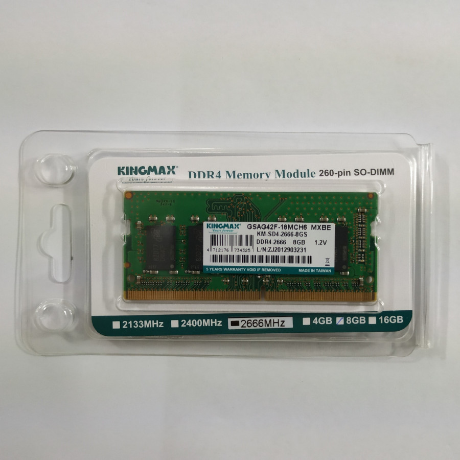 RAM Laptop Kingmax 8GB Bus 2666 DDR4 - Hàng Chính Hãng