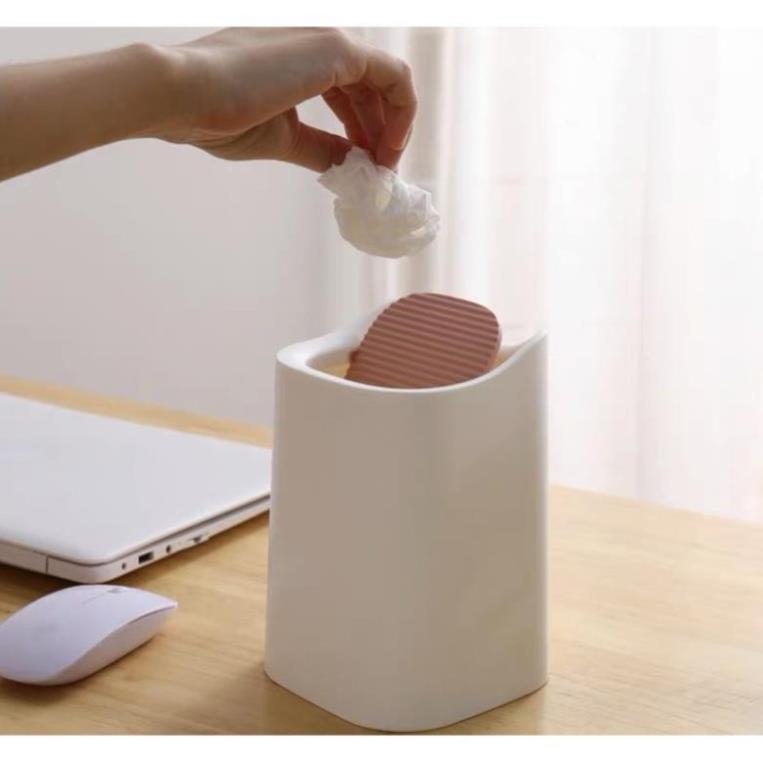 Thùng rác để bàn,đỗ bã chè nhựa nhập khẩu cao cấp bóng đẹp