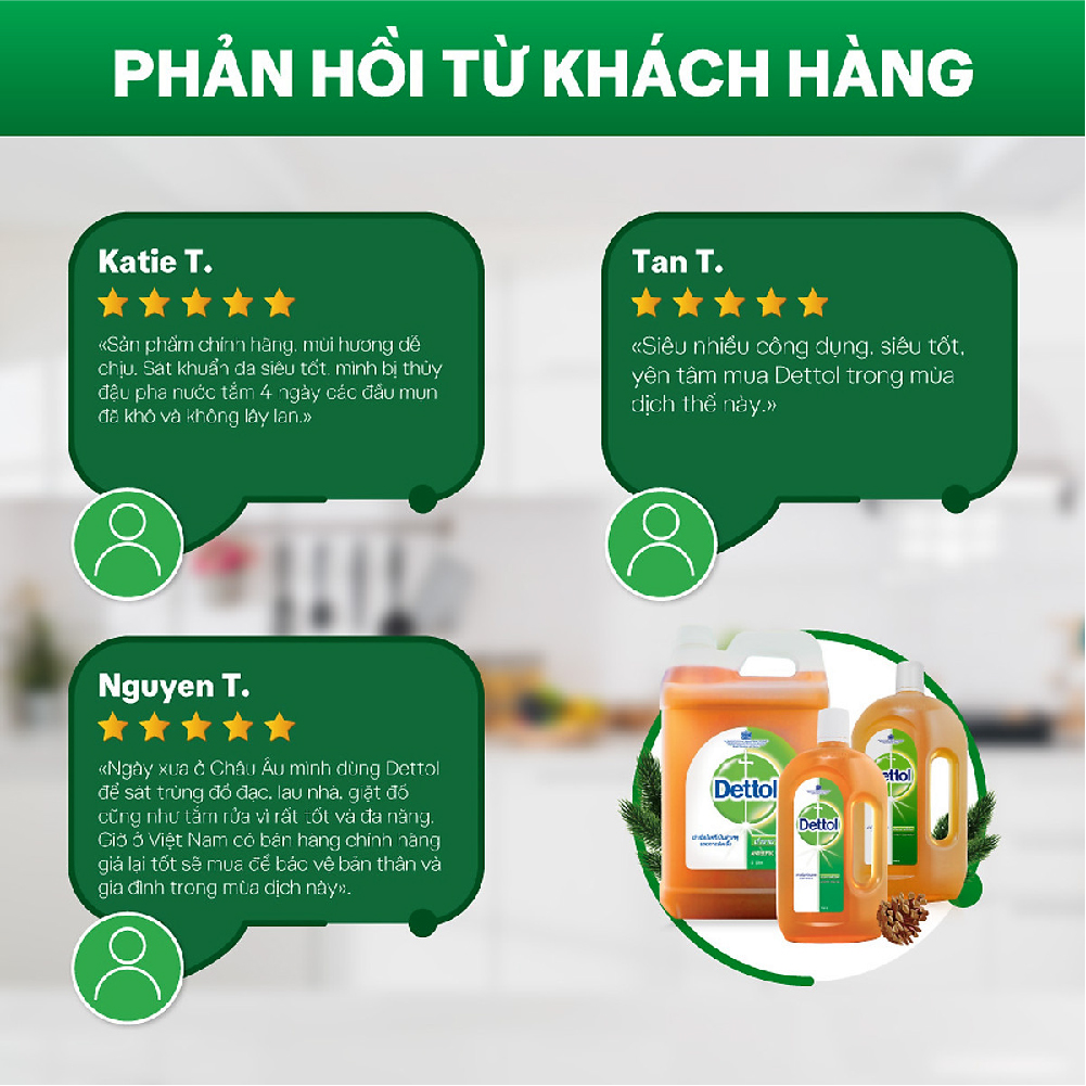 [CRM] Dung dịch diệt khuẩn Dettol 1L + Bộ 10 bao lì xì 2022