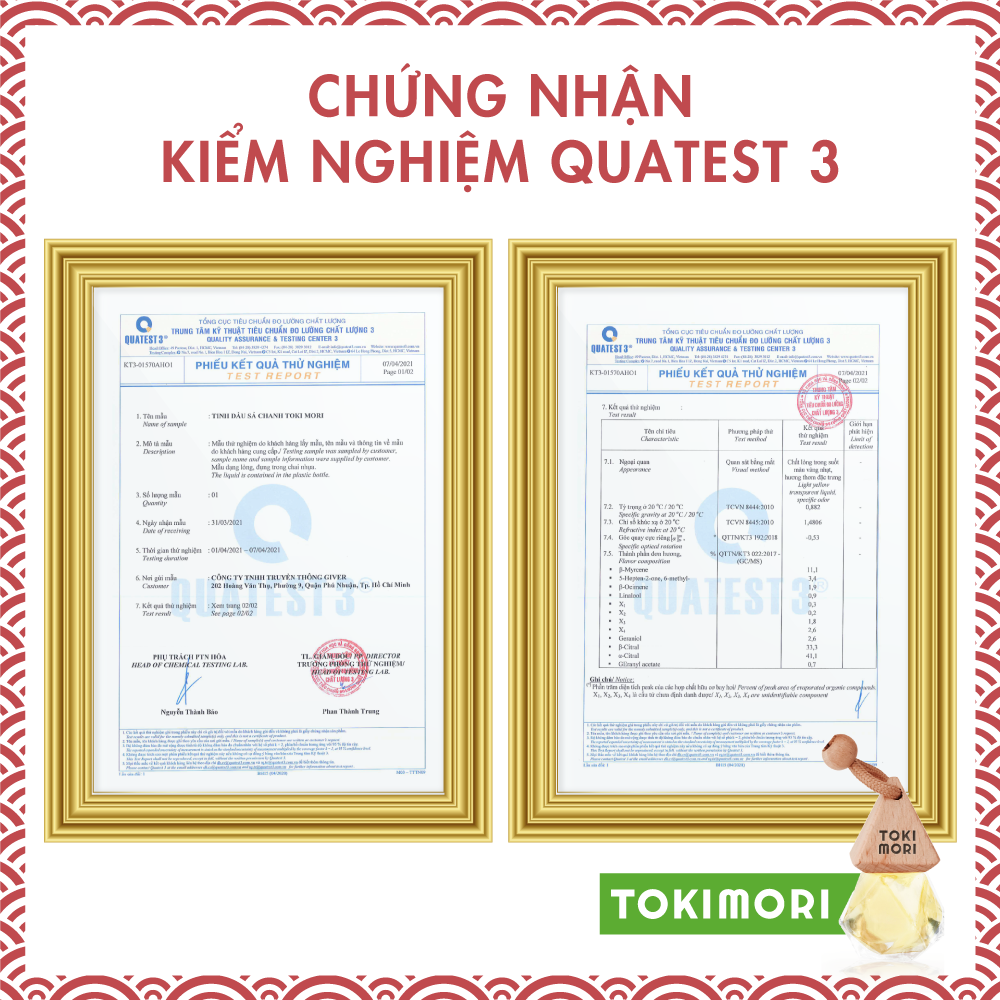 Tinh Dầu Sả Chanh Treo Xe TOKI MORI Xuất Khẩu Nhật Bản 100% Thiên Nhiên, An Toàn Cho Trẻ, Xông Phòng, Khử Mùi, Thơm Xe, Chống Ói, Kháng Khuẩn