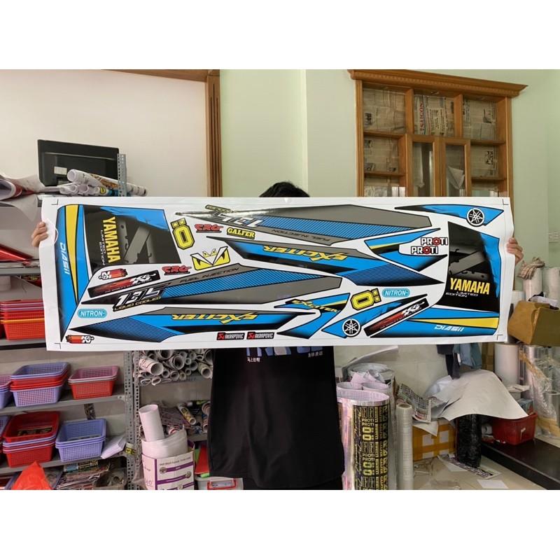 Tem rời dành cho Exciter 2010 sọc xanh đen