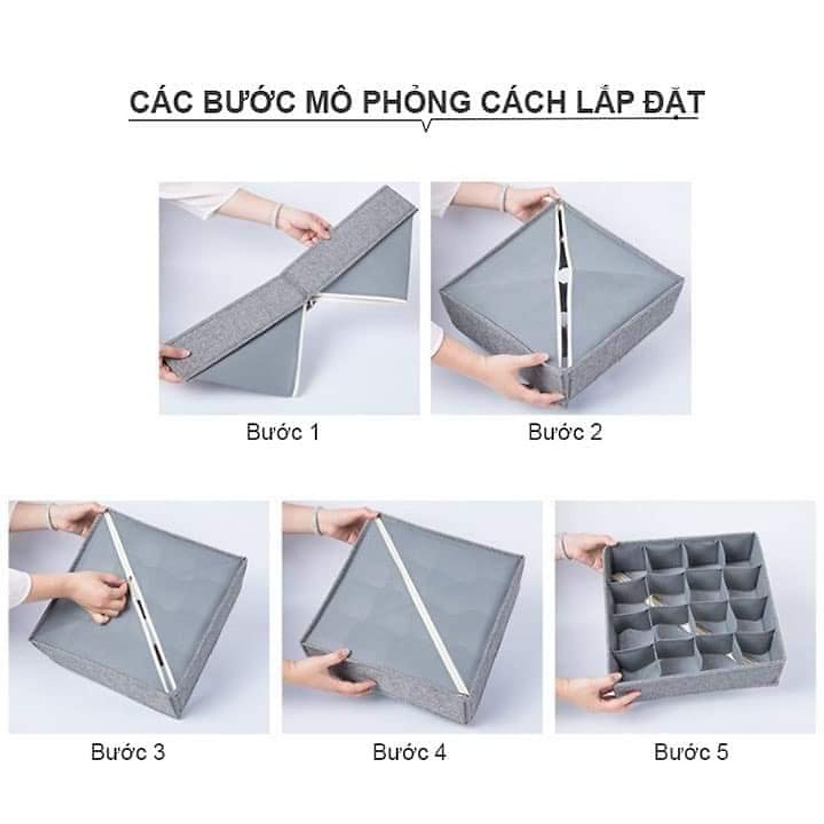 Set 3 Hộp Đựng Đồ Lót Túi Đựng Đồ Lót, Tất Vớ, Đựng Đồ Đa năng Gấp Gọn Đa Năng - Hàng Loại 1 - Chính Hãng MINIIN