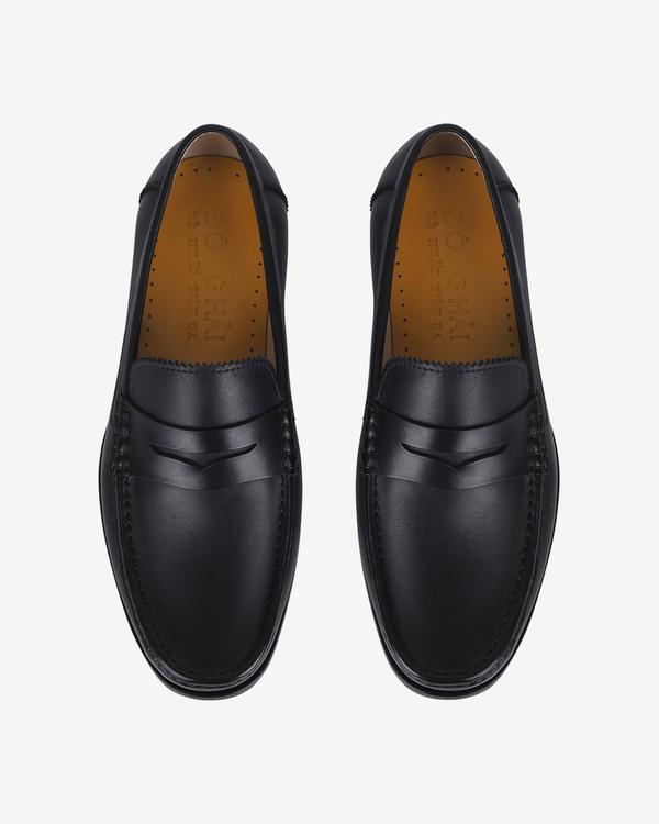 Giày lười nam Đông Hải thiết kế Penny Loafer da bò cao cấp  đế cao su cao 3cm dễ di chuyển - G0614