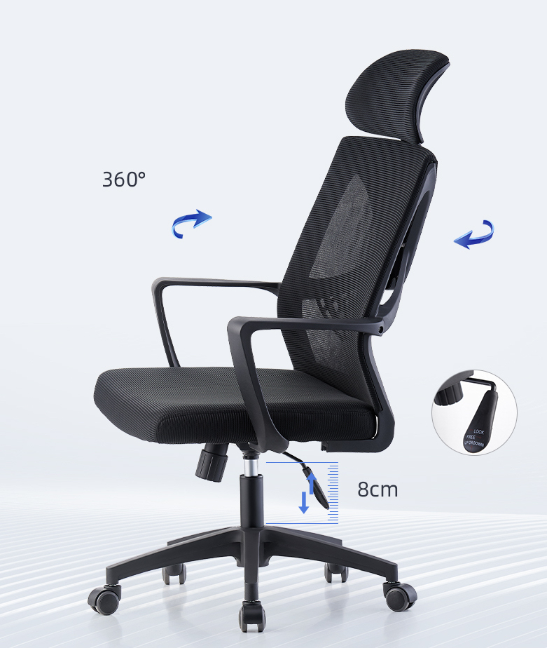 Ghế Văn Phòng Dành Cho Sếp - Lưng Cao có Tựa Đầu Hỗ Trợ Lưng 9199