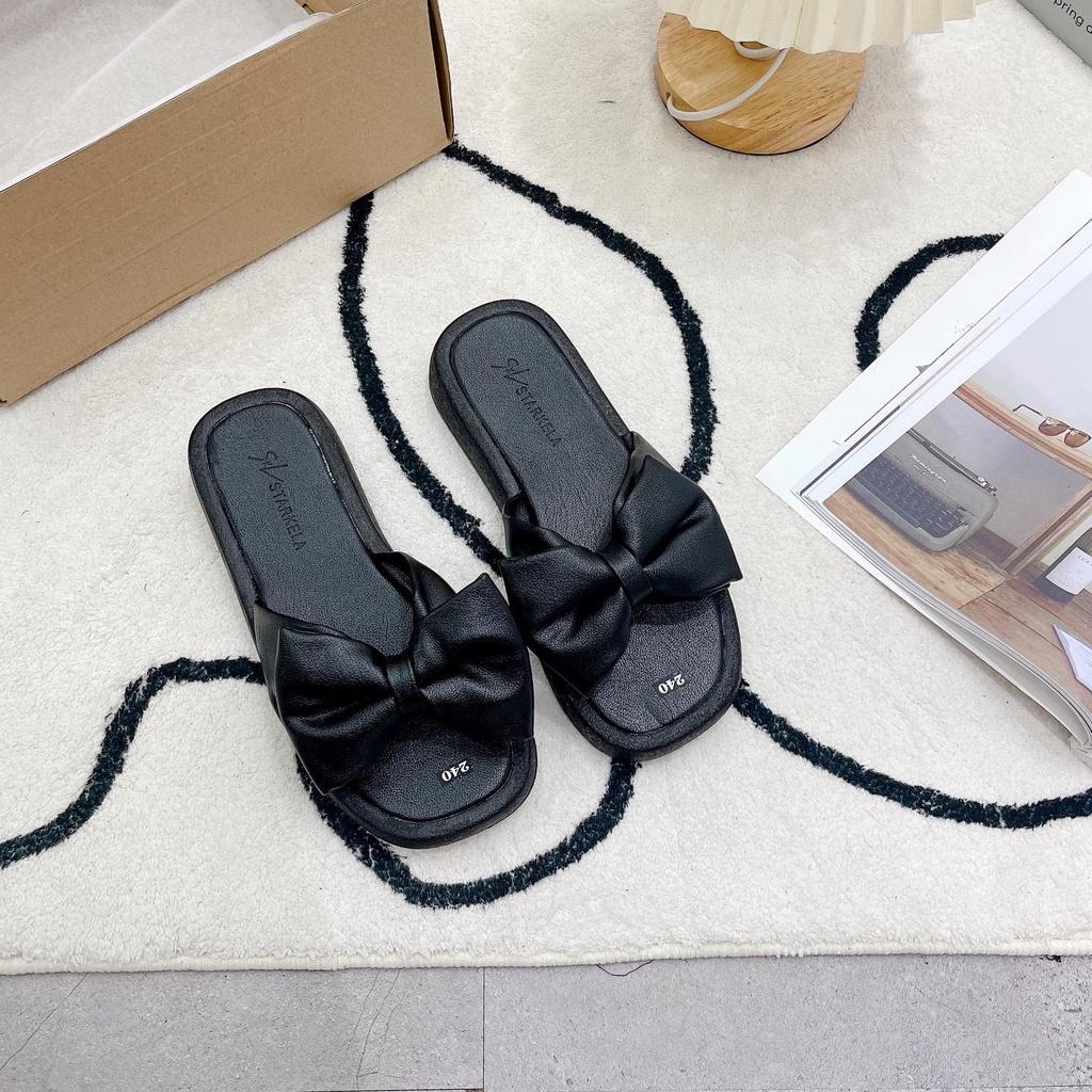 ️Dép quai ngang đính nơ đế đúc cực xịn