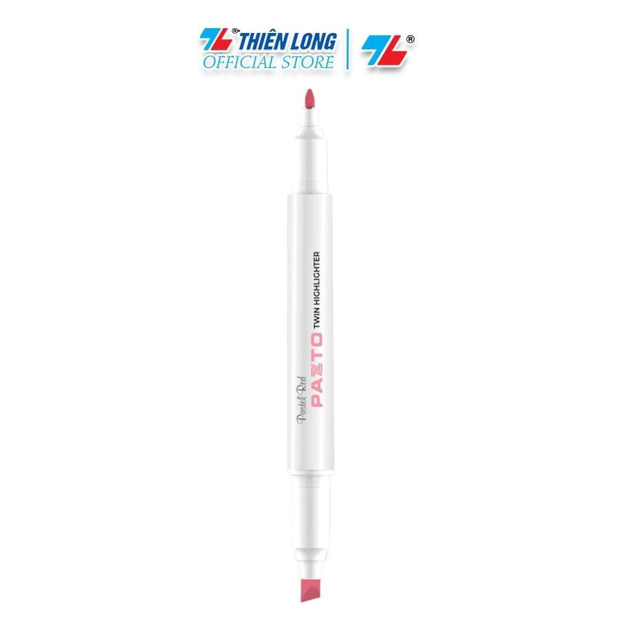 Bút dạ quang màu Pastel Thiên Long Pazto HL-016 - Bút dạ quang rửa được - Không để lại vết khi Photocopy (5 cây)-KM