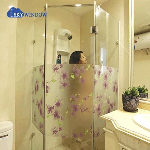 5 mét decal dán kính khổ rộng 60cm. Mẫu hoa lan tím