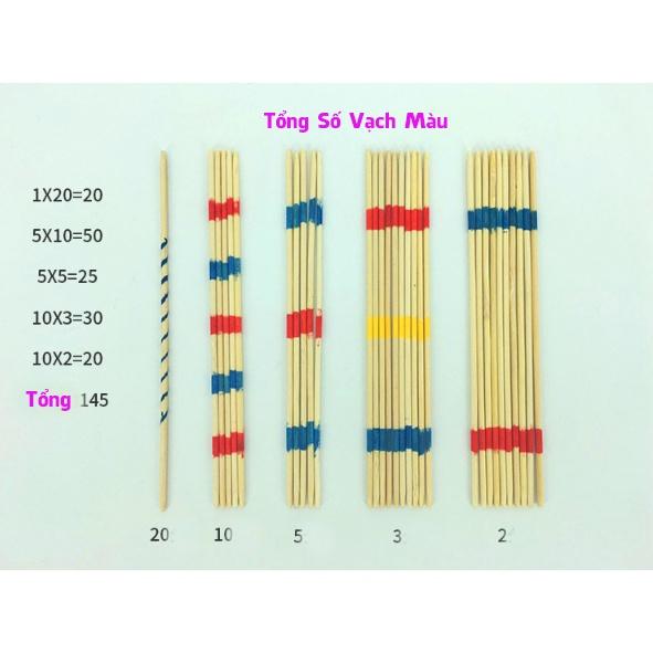 Que gỗ Mikado Splie Rút số, rút que cổ điển trò chơi gắp que đếm số màu
