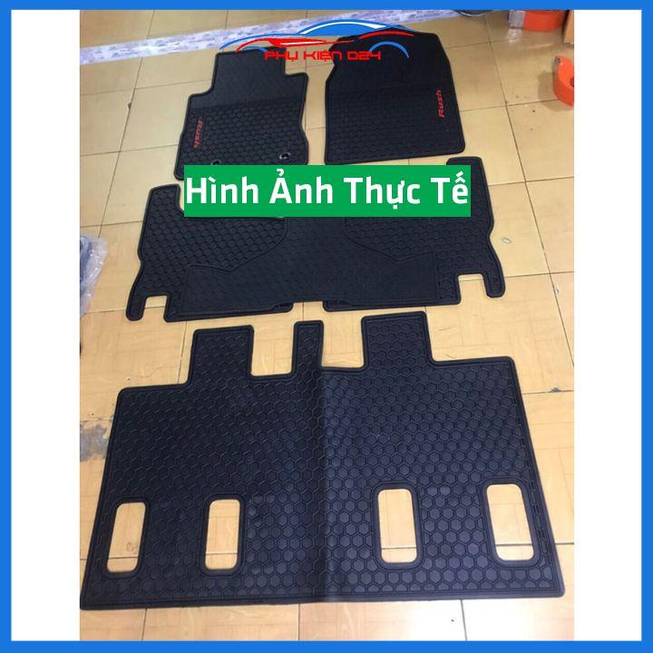 Lót sàn ô tô cao su Rush 3 Hàng Ghế 2018-2019-2020-2021-2022 không mùi chống trơn trượt