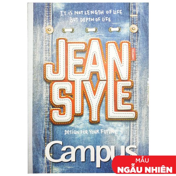 Combo 5 Tập Jean Style B5 Kẻ Ngang 120 Trang ĐL 70g/m2 - Campus NB-BJEA120 (Mẫu Màu Giao Ngẫu Nhiên)