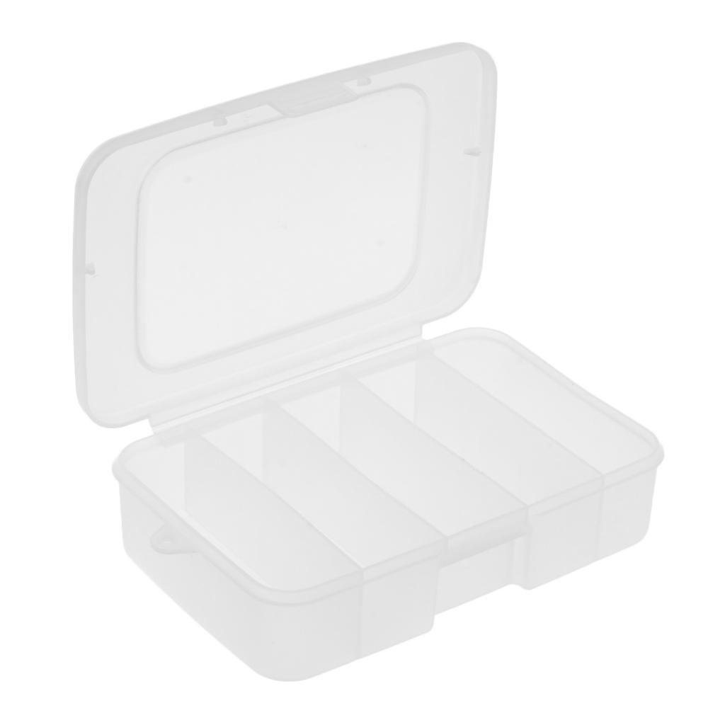 5 Compartments Waterproof Fishing Lure Bait Hook Tackle Box Storage Case