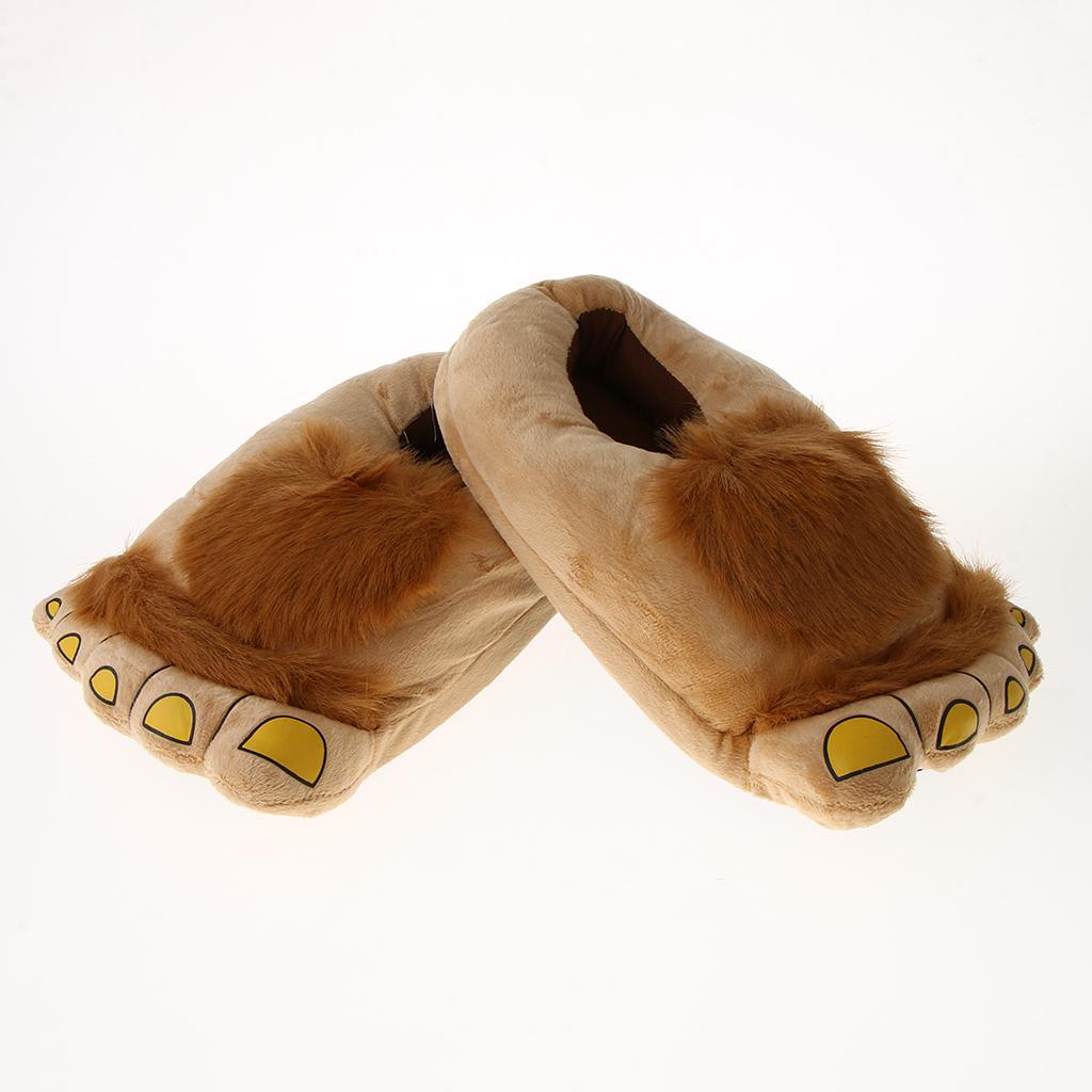 Warm Home Slippers Big Feet Unisex Monster Plush Indoor Shoes