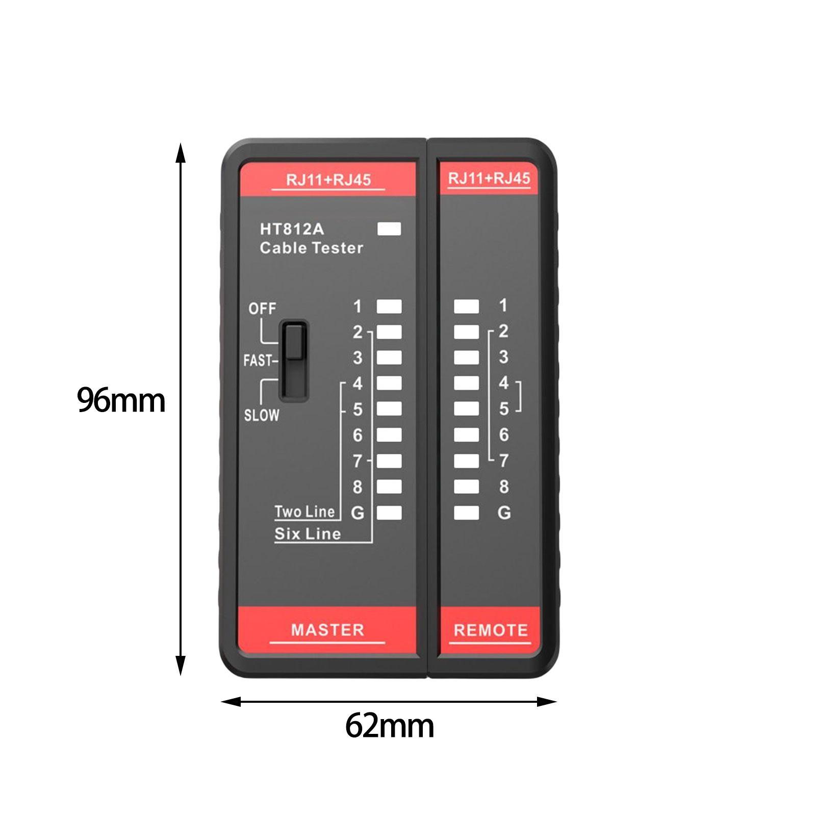 Cable Tester 2P/4P/6P/8P Cable Recognize Network Testing Tool Shielded Cable Measurement Telephone Line Test Meter
