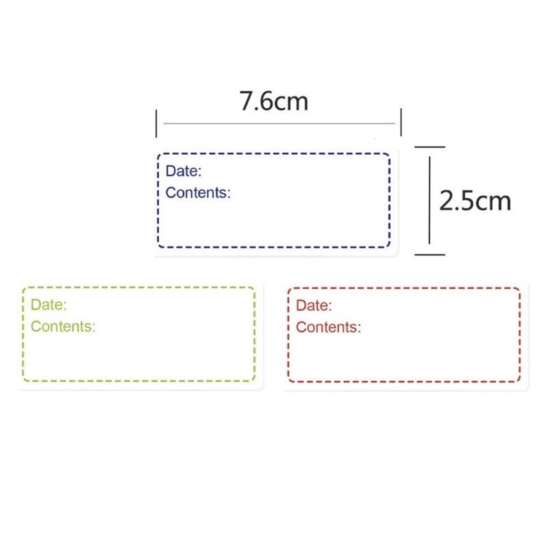 Cuộn 125 miếng giấy tem nhãn ghi chú- Giấy note dán hộp thực phẩm tủ lạnh - Giấy phân loại đồ ăn, ngày hết hạn tiện lợi.