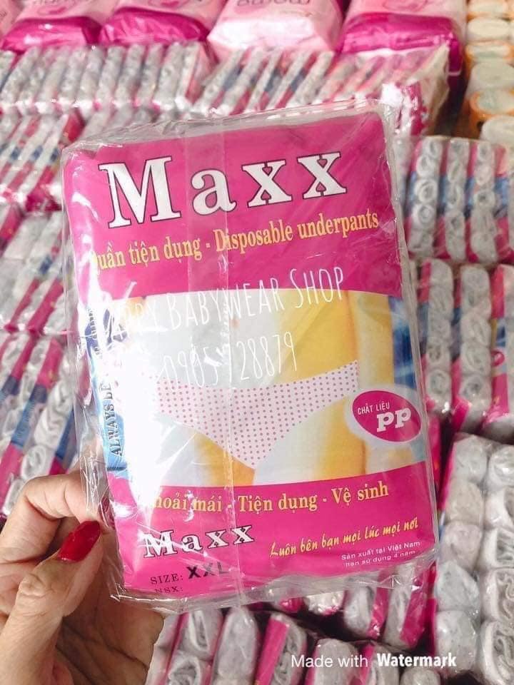 Bộ 10 chiếc Quần lót giấy đũng Maxx cho mẹ sau sinh