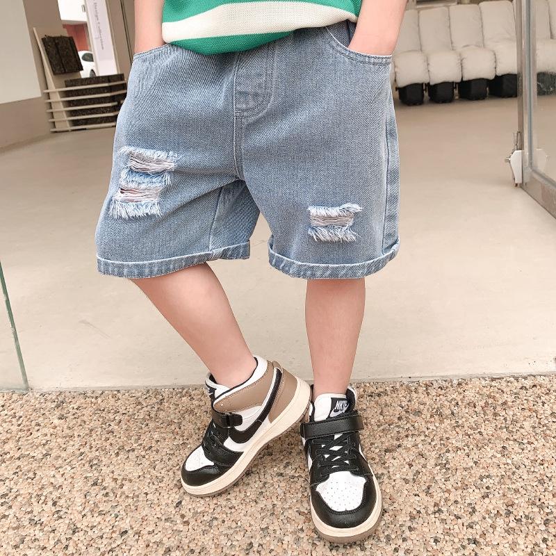 QN8 Size90-150(9-35kg) Quần jean bé trai (Quần short lửng đùi XILIBA) Thời trang trẻ Em hàng quảng châu