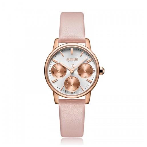 Đồng Hồ Nữ JS-023 Kính Saphire Julius Star Hàn Quốc chạy 6 kim (nhiều màu)
