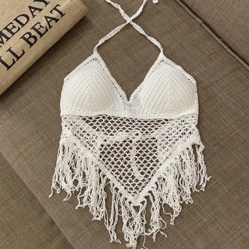 Áo bra len móc nhiều kiểu mặc đi biển️bikini hot