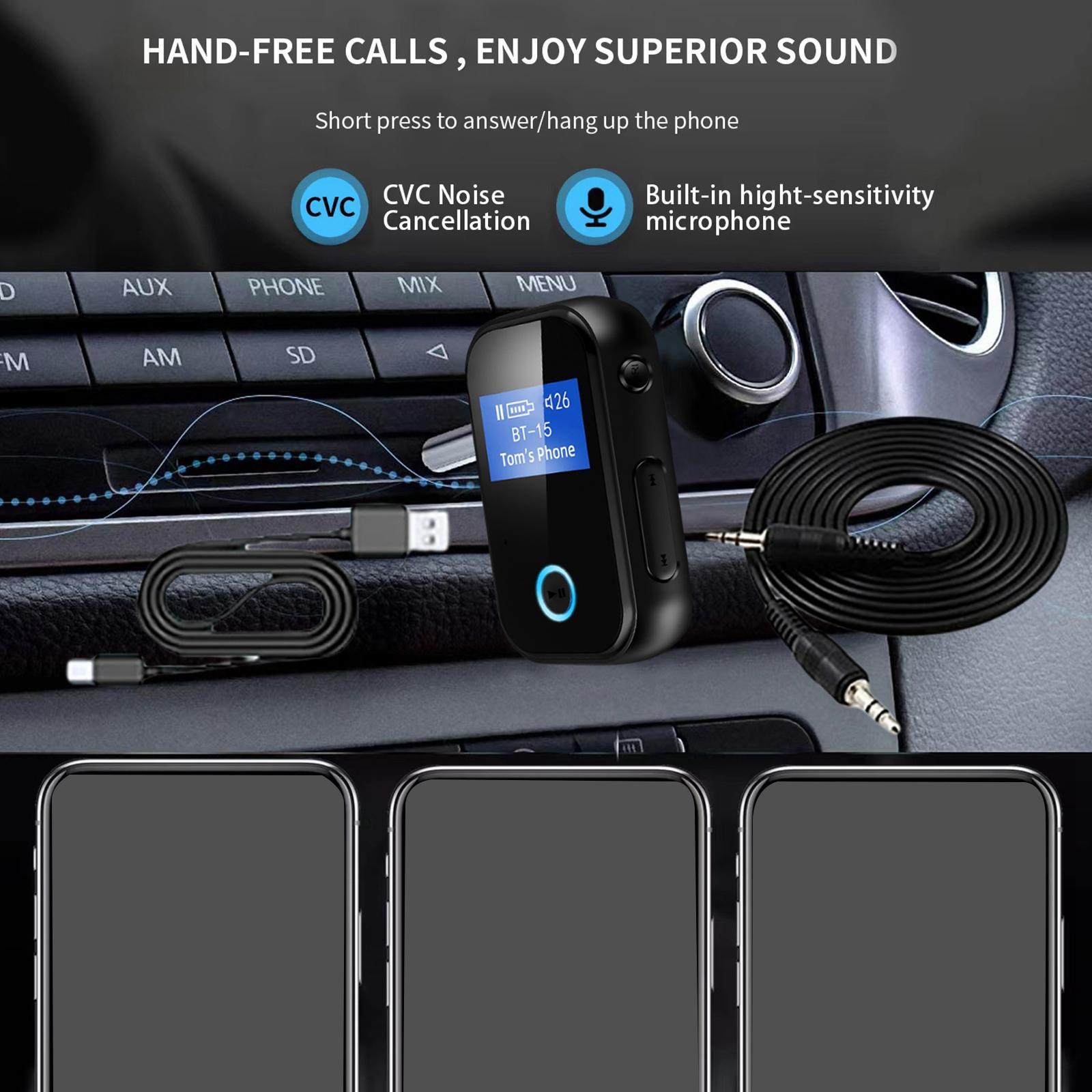 Portable Car Bluetooth Transmitter & Receiver TV PC Phone Speakers Car Kit