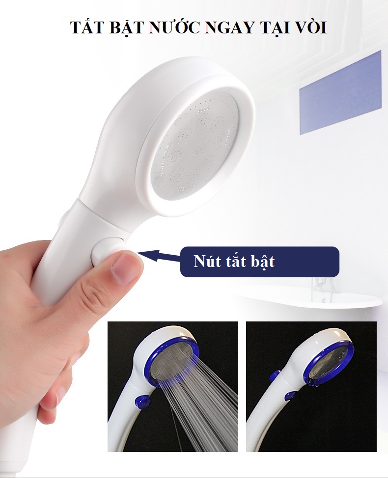 Bộ Vòi Sen Tăng Áp Lực Nước S.3A Chống Bào Mòn, Chịu Nhiệt Tốt.