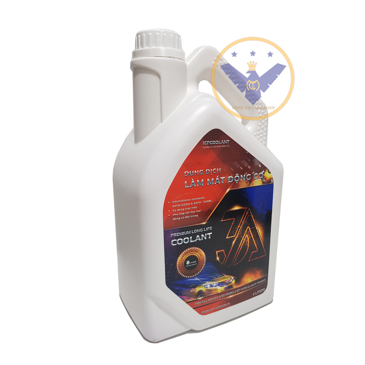 [QUÀ TẶNG] Nước làm mát xe ô tô màu đỏ 3A Premium Longlife Coolant 4L tặng lon 500ml