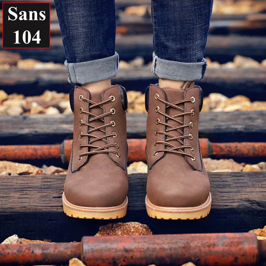 Boot nam martin Sans104 giầy cao cổ boost vàng đen nâu bigsize to 43 44 45 46 độn đế 6cm big size đẹp hàn quốc cao cấp