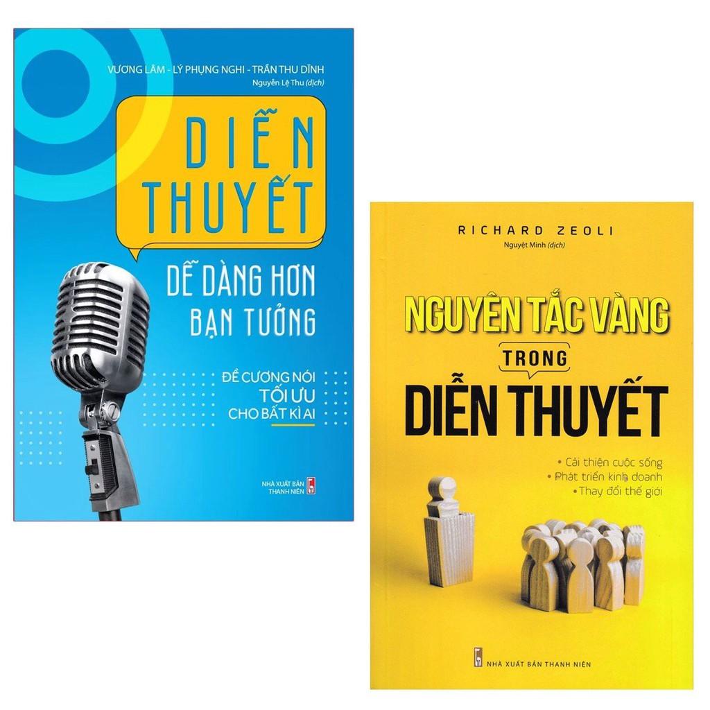 ComBo 2 Cuốn: Nguyên Tắc Vàng Trong Diễn Thuyết+Diễn Thuyết Dễ Dàng Hơn Bạn Tưởng - Bản Quyền