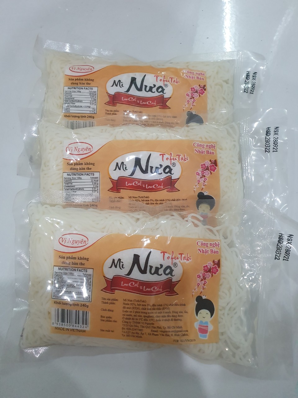 Combo 9 Gói Mì Nưa Vị Nguyên Das Keto 240g