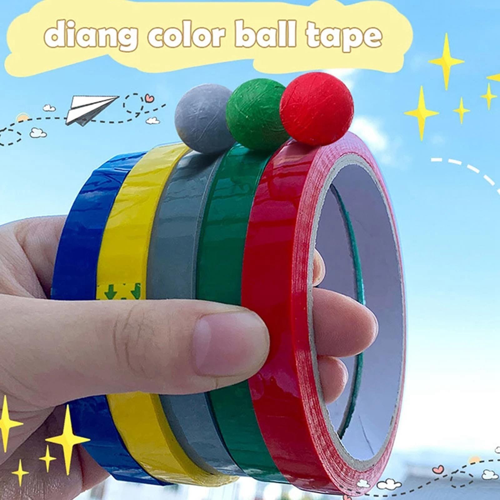 10x Sticky Ball Rolling Tapes, Decompression Toys Adhesive Tape for Home Kids Adult
