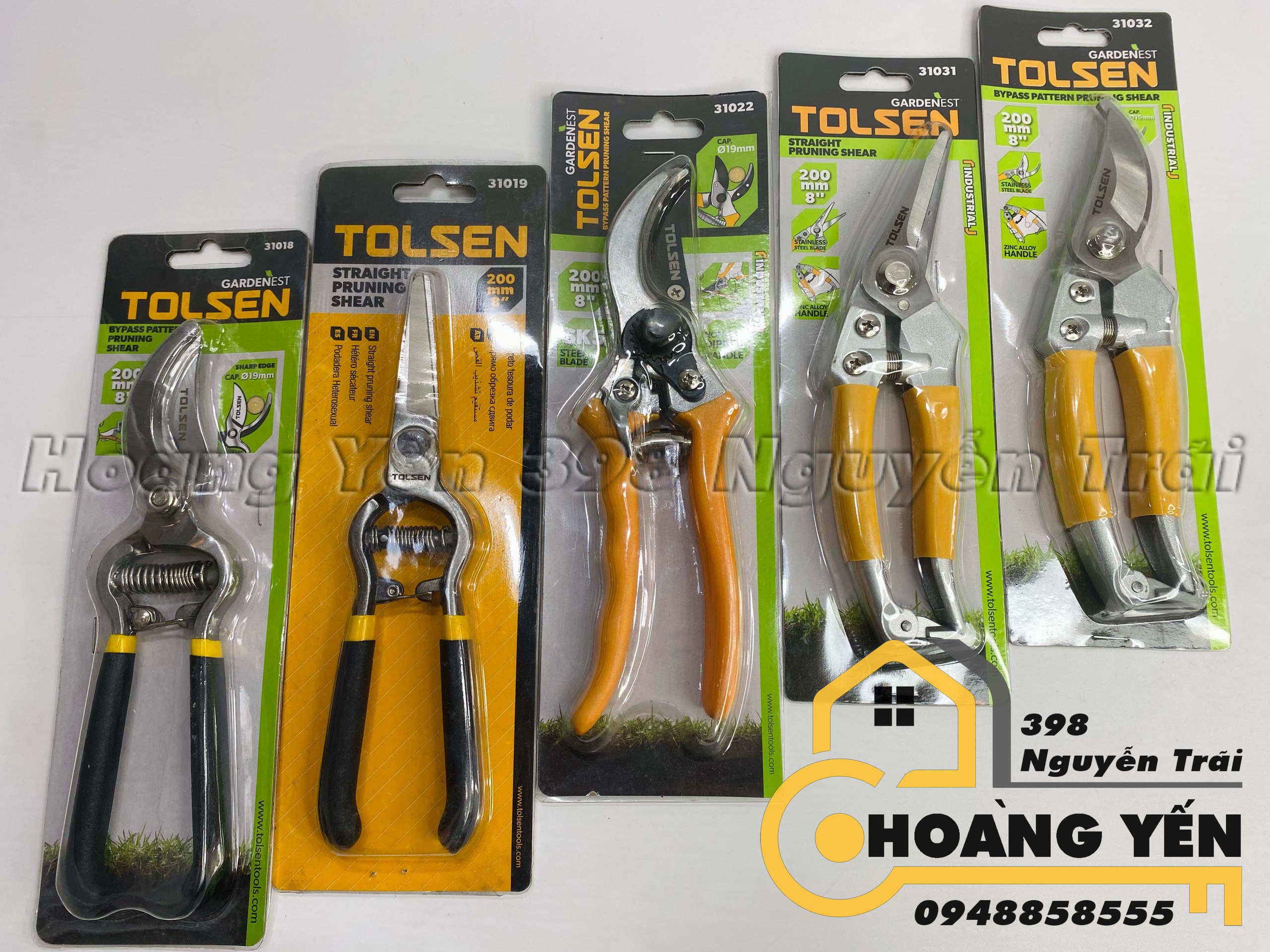 Kéo Cắt Cành Cán Nhung Tolsen 31018 (20cm)