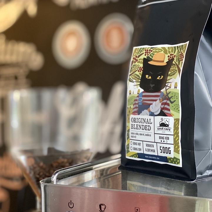 Cà phê truyền thống nguyên chất Blend Robusta - Arabica rang mộc, pha máy và pha phin từ Khuê Café