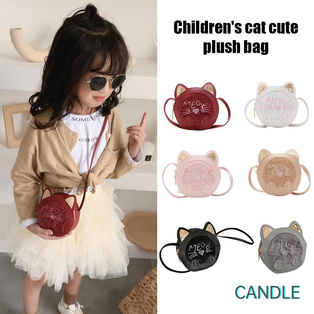 Túi Đeo Chéo Hình Mèo Dễ Thương Cho Bé Gái