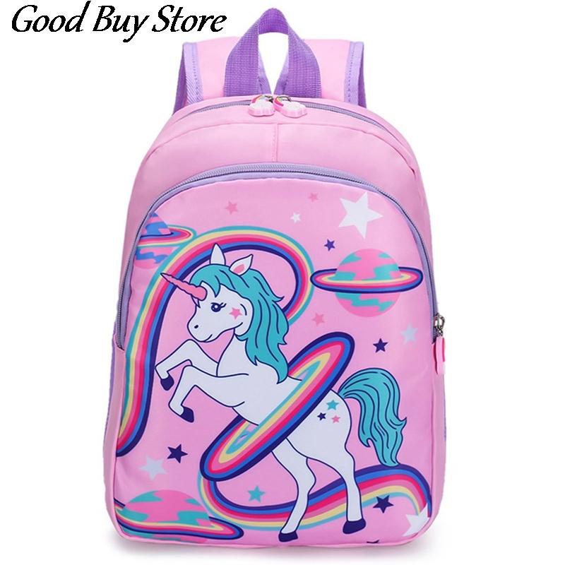 Kỳ Lân Schoolbag Trẻ Em Mochila Đôi Vai Trường Túi Hoạt Hình Ba Lô Chống Thấm Nước Thời Trang Ba Lô Lớn Túi Sách - one