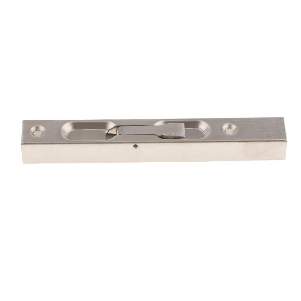 Stainless Steel Gate Door Spring Flush Latch Bolt Sliding Lock Latch with Screws