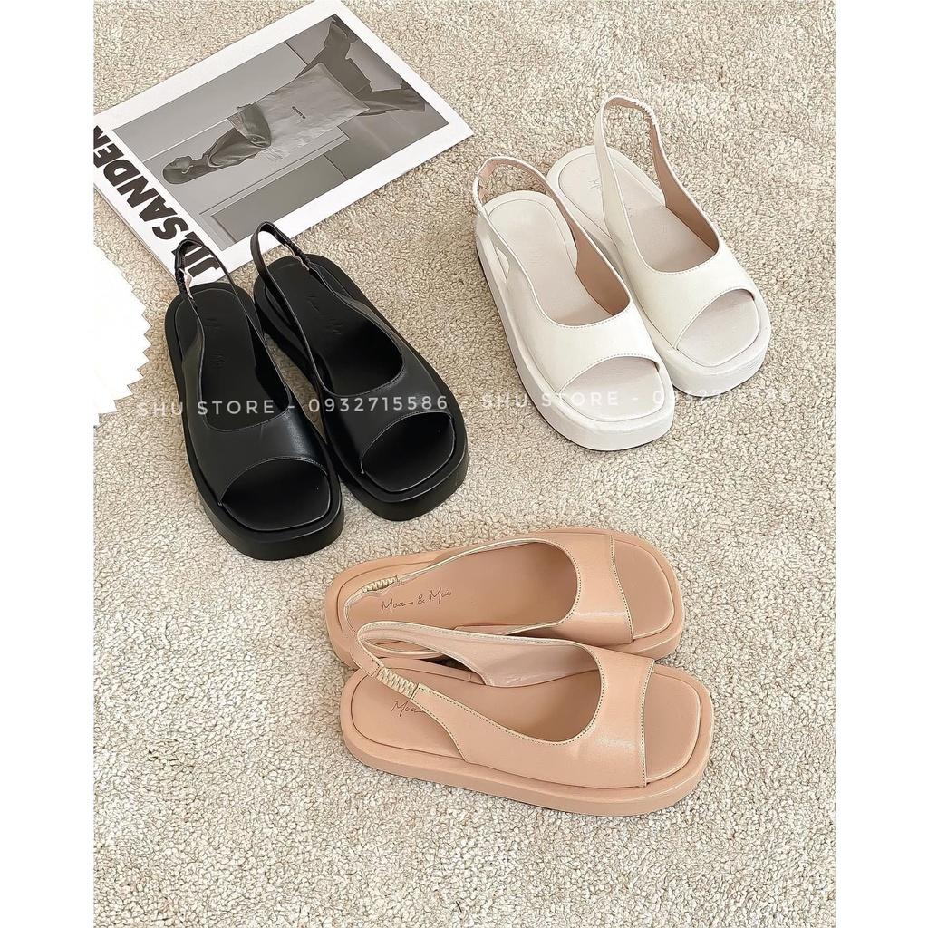 SANDAL ĐẾ XUỒNG NỮ THỜI TRANG SHU STORE - SANDAL HỞ MŨI QUAI BẦU