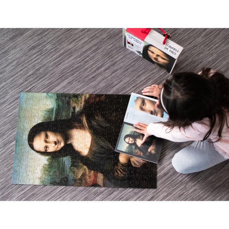 Bộ Tranh Ghép Hình 300 Pcs kèm sách - Art Treasures - Leonardo Da Vinci: Mona Lisa