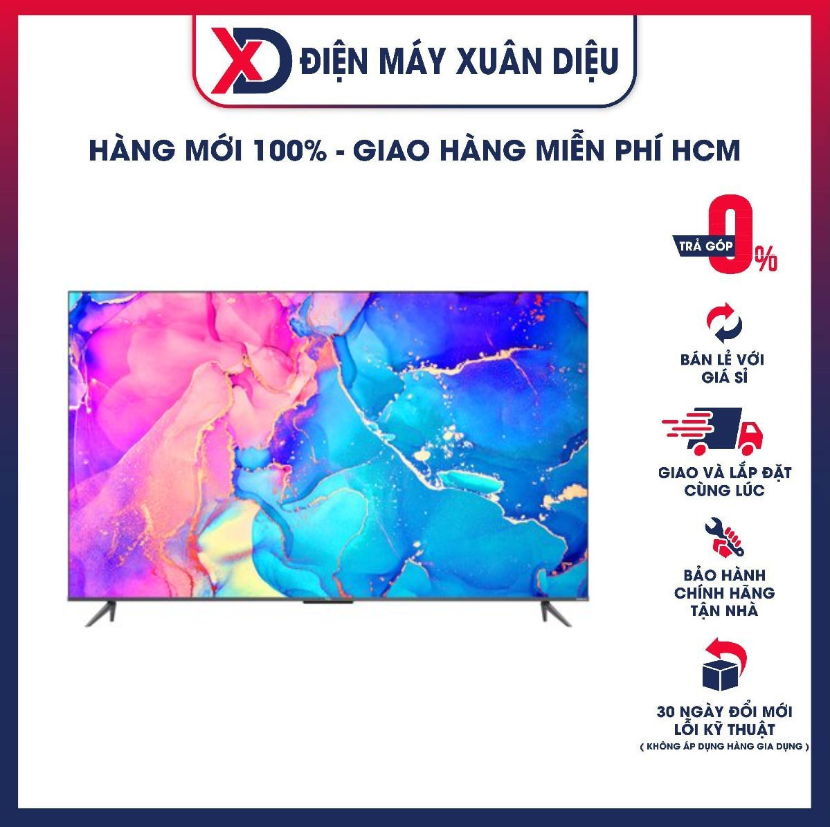 Google Tivi QLED TCL 4K 43 inch 43Q636 - Hàng Chính Hãng - Chỉ Giao Hồ Chí Minh