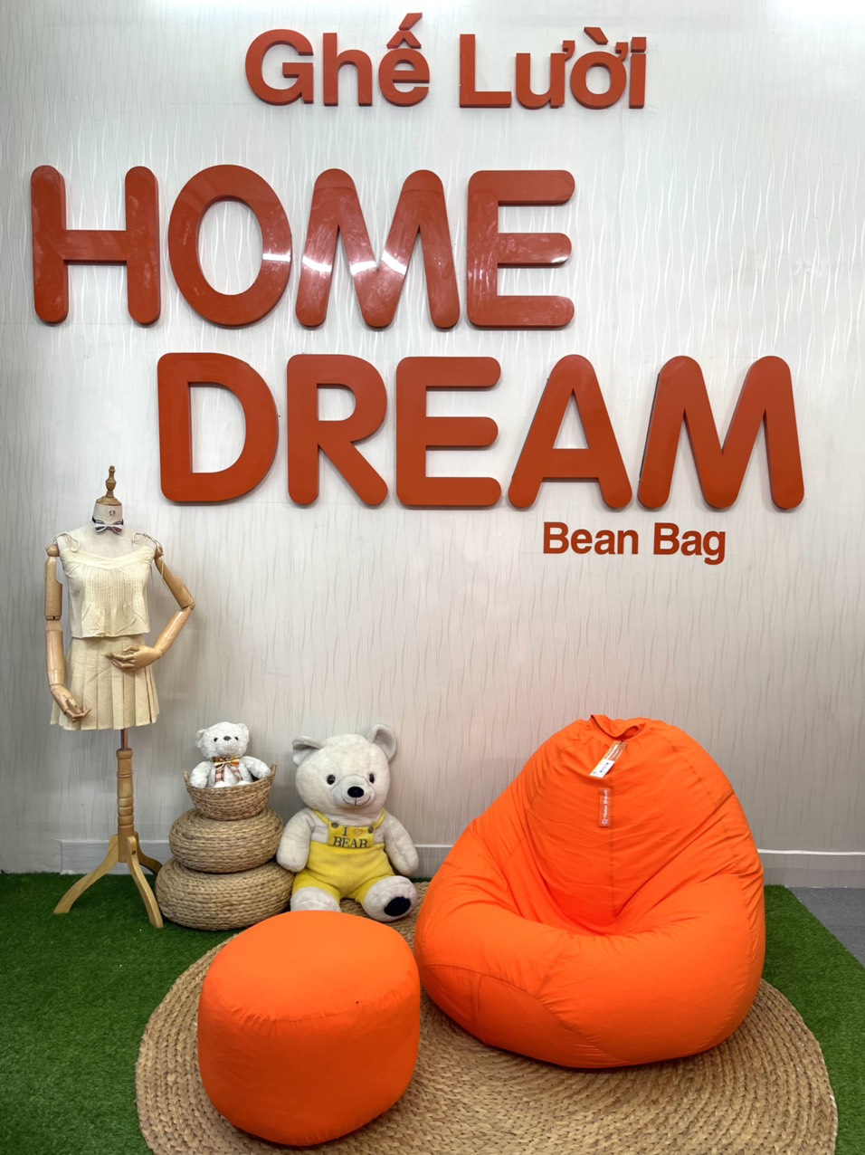 Bộ Ghế Lười I-Relax Micro Màu Cam Tươi Home Dream
