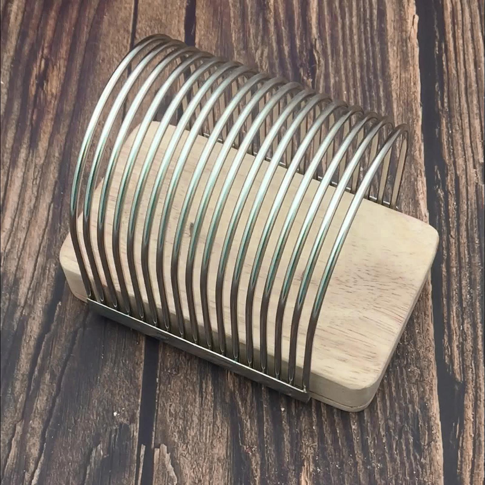 Stainless Steel Potato Slicing Rack Kitchen Tools with Wooden Rack