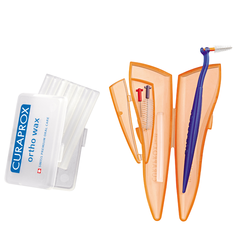 Bộ chăm sóc răng niềng Curaprox Ortho Kit (Màu sắc bàn chải bất kỳ)