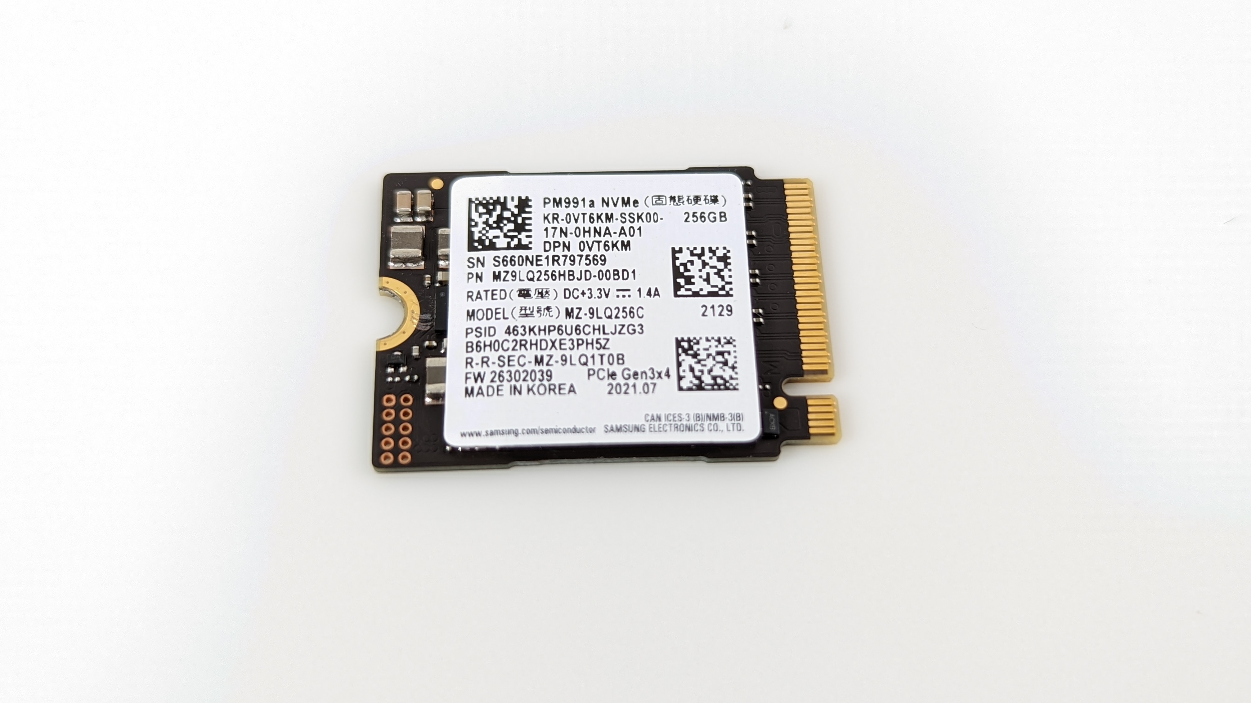 Ổ Cứng SSD Samsung PM991a M.2 2230 PCIe NVMe Gen 3×4 - Hàng Nhập Khẩu