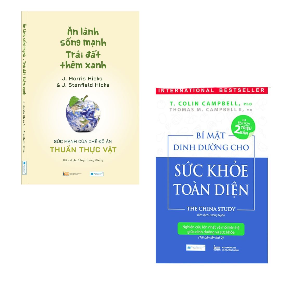 Combo sách: Ăn lành sống mạnh Trái đất thêm xanh + Bí mật dinh dưỡng cho sức khỏe toàn diện (TB)