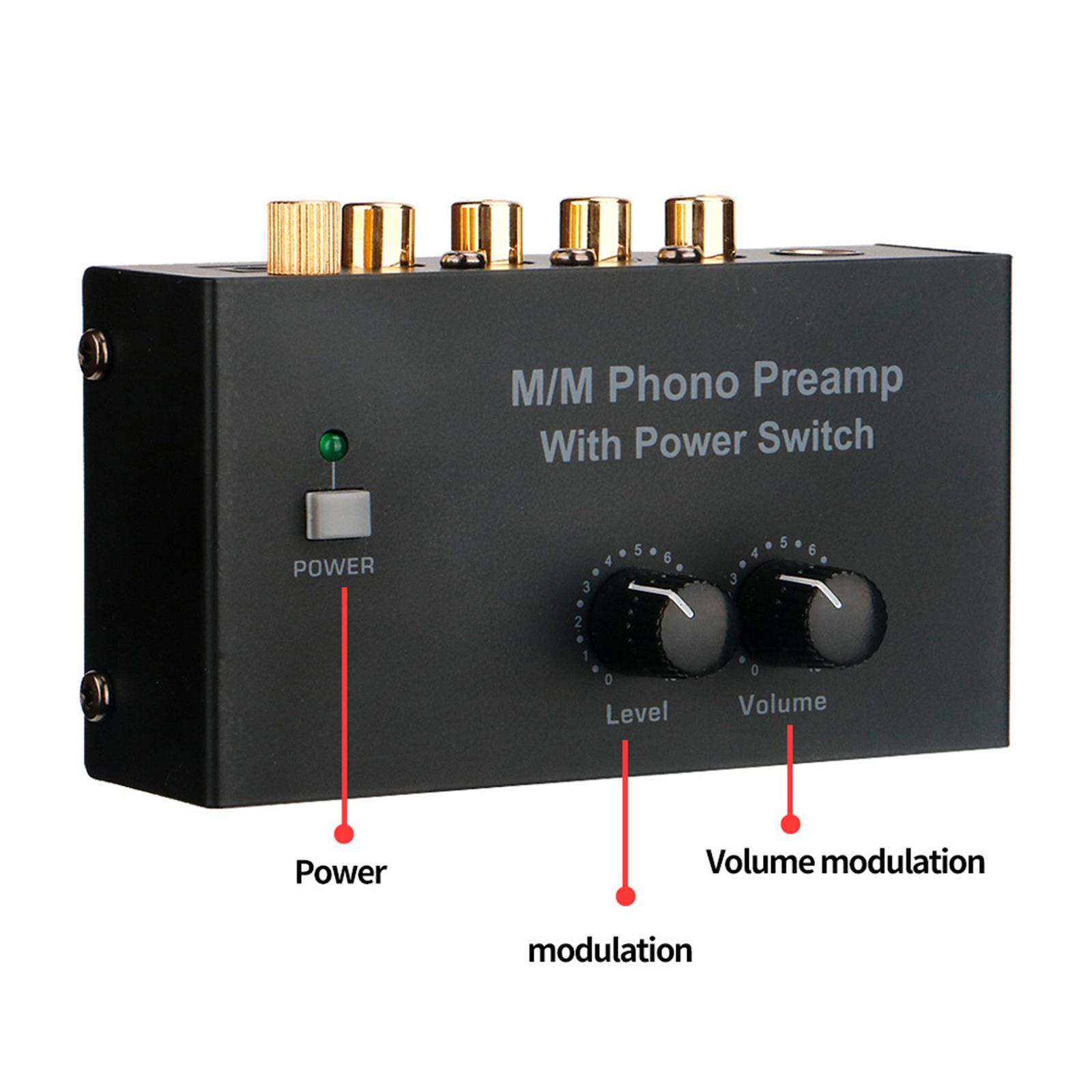 Phono Turntable Preamp  Record Player Knob Control