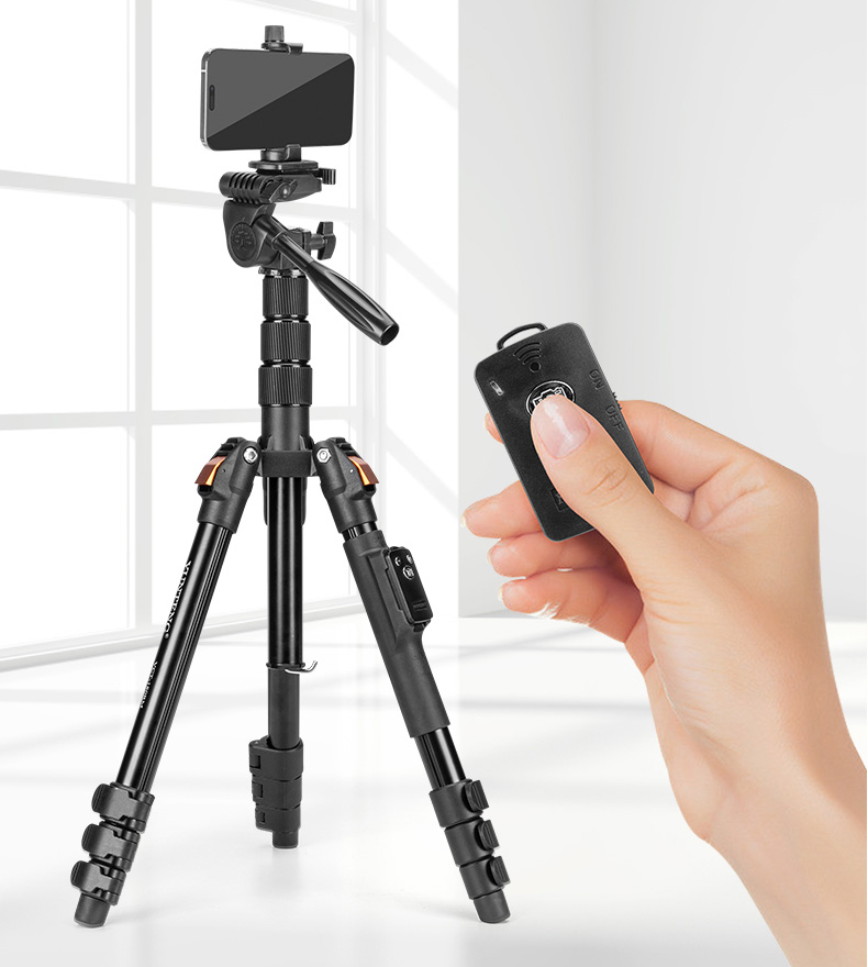 Tripod Yunteng VCT-190 - Chân Đế Máy Ảnh, Điện Thoại ,Tháo Rời Làm Gậy Selfie Kèm Remote Bluetooth - Hàng Chính Hãng
