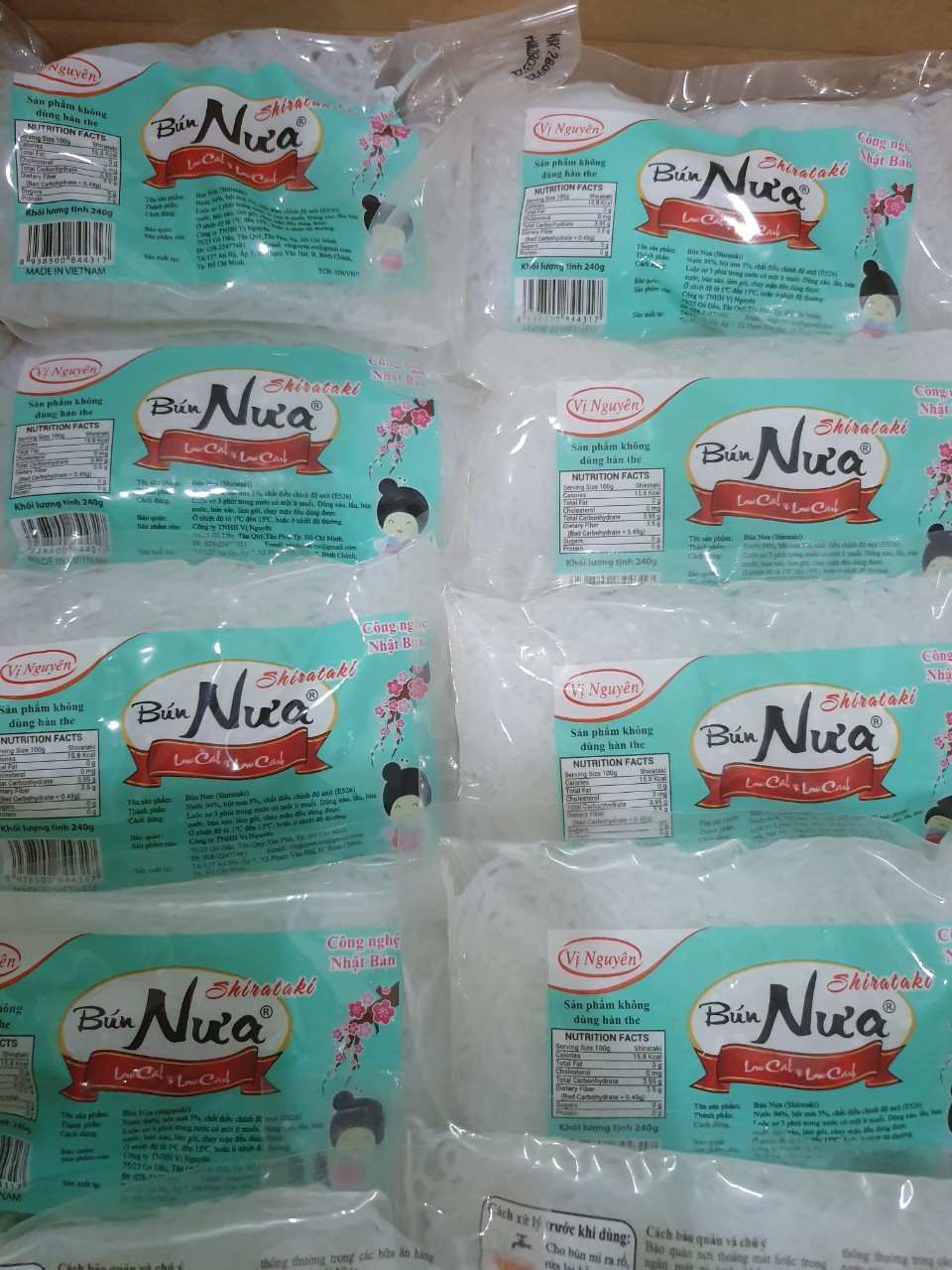 Combo 2 Gói Miến Nưa 3 Gói Bún Nưa Vị Nguyên 240Gram